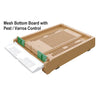 Beehive bottom board featuring a mesh design for effective pest control