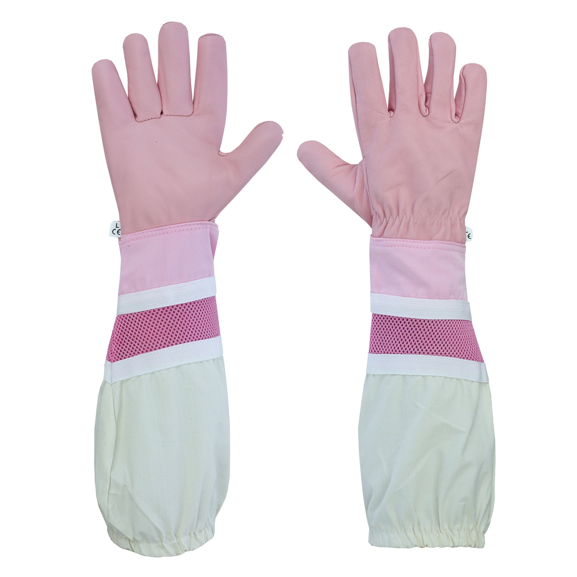 See the gloves in action – OZ ARMOUR Pink Cow Hide Ventilated Gloves providing superior protection during use.