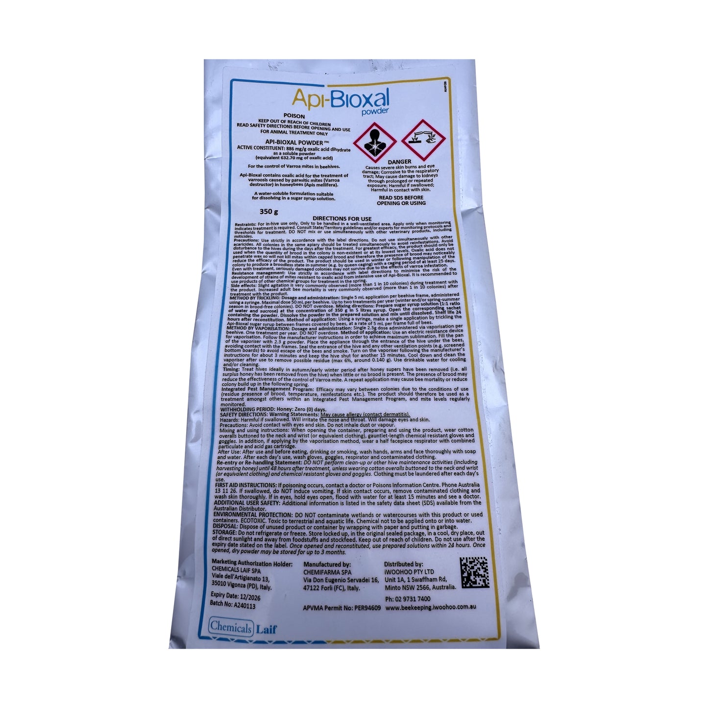 Api-Bioxal Powder – 90%+ Effective Varroa Mite Treatment for Beehives