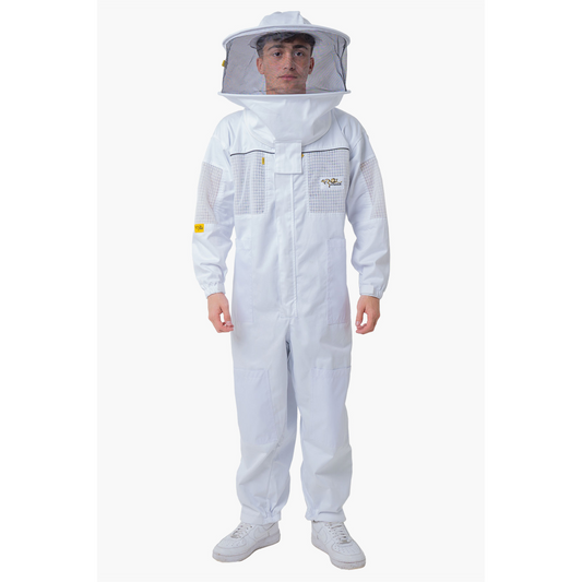 OZ ARMOUR Poly Cotton Semi Ventilated Beekeeping Suit With Round Brim Hat
