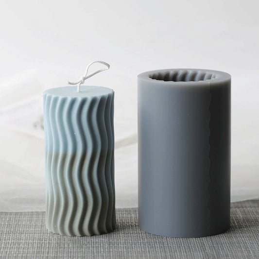 Two silicone candle moulds for candle making