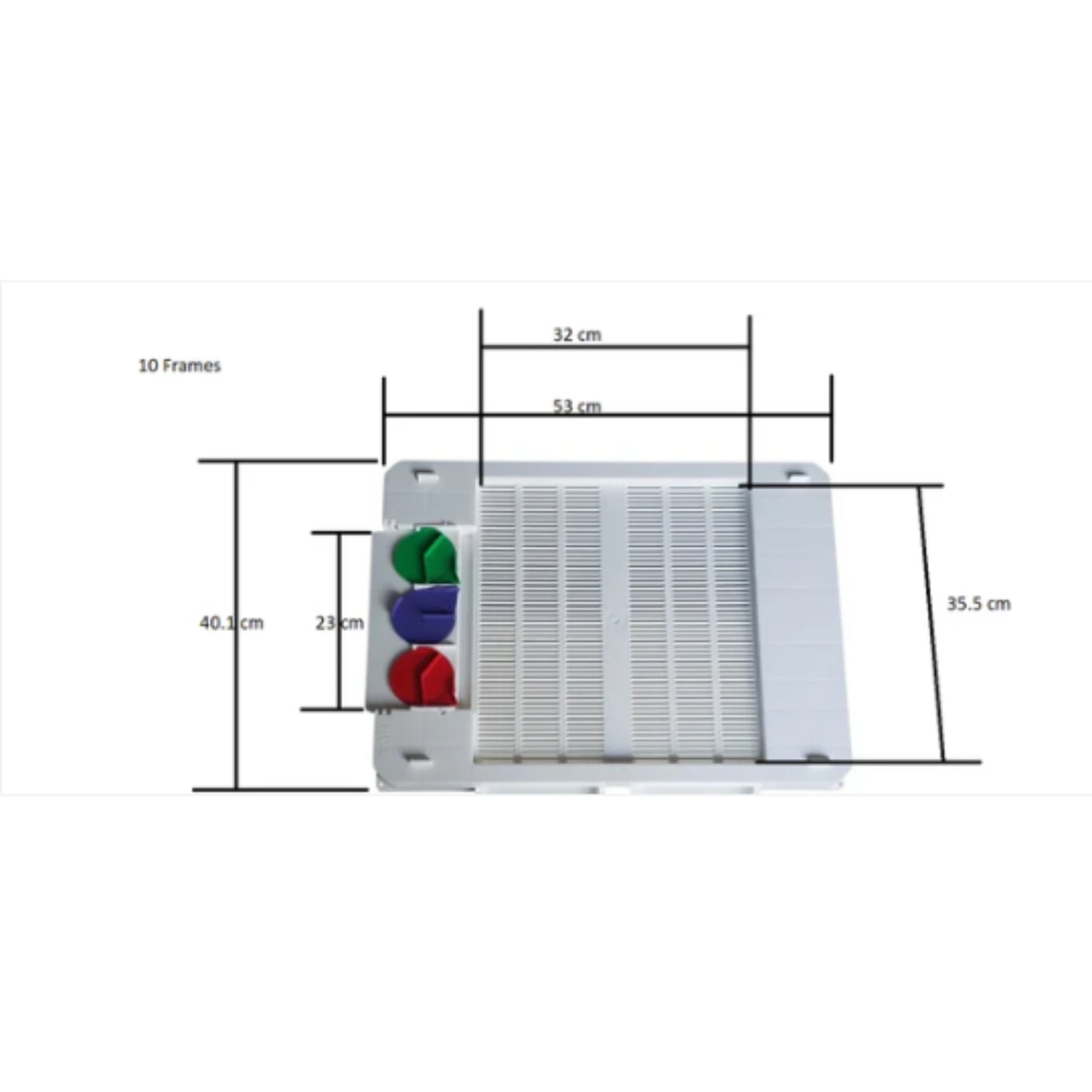 Hive Doctor Bottom Board with Triple Entrance Disk and Measurements
