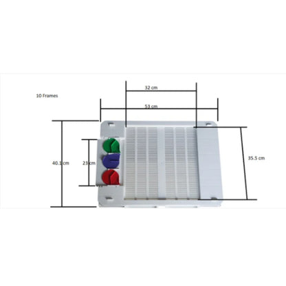 Hive Doctor Bottom Board with Triple Entrance Disk and Measurements