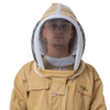 Khaki poly cotton beekeeping suit with fencing veil