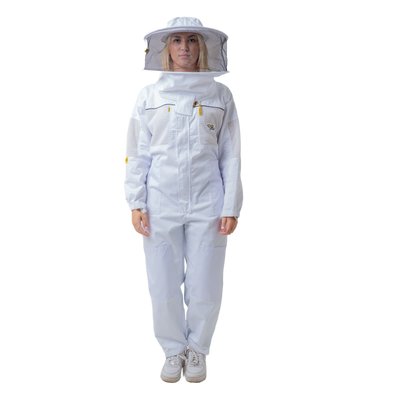 OZ ARMOUR Poly Cotton Semi Ventilated Beekeeping Suit With Round Brim Hat