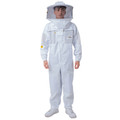 OZ ARMOUR Poly Cotton Semi Ventilated Beekeeping Suit With Round Brim Hat