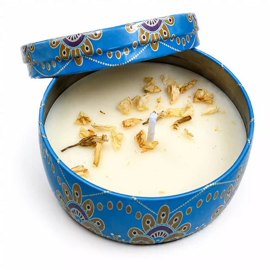 Blue Scented Candle Pot