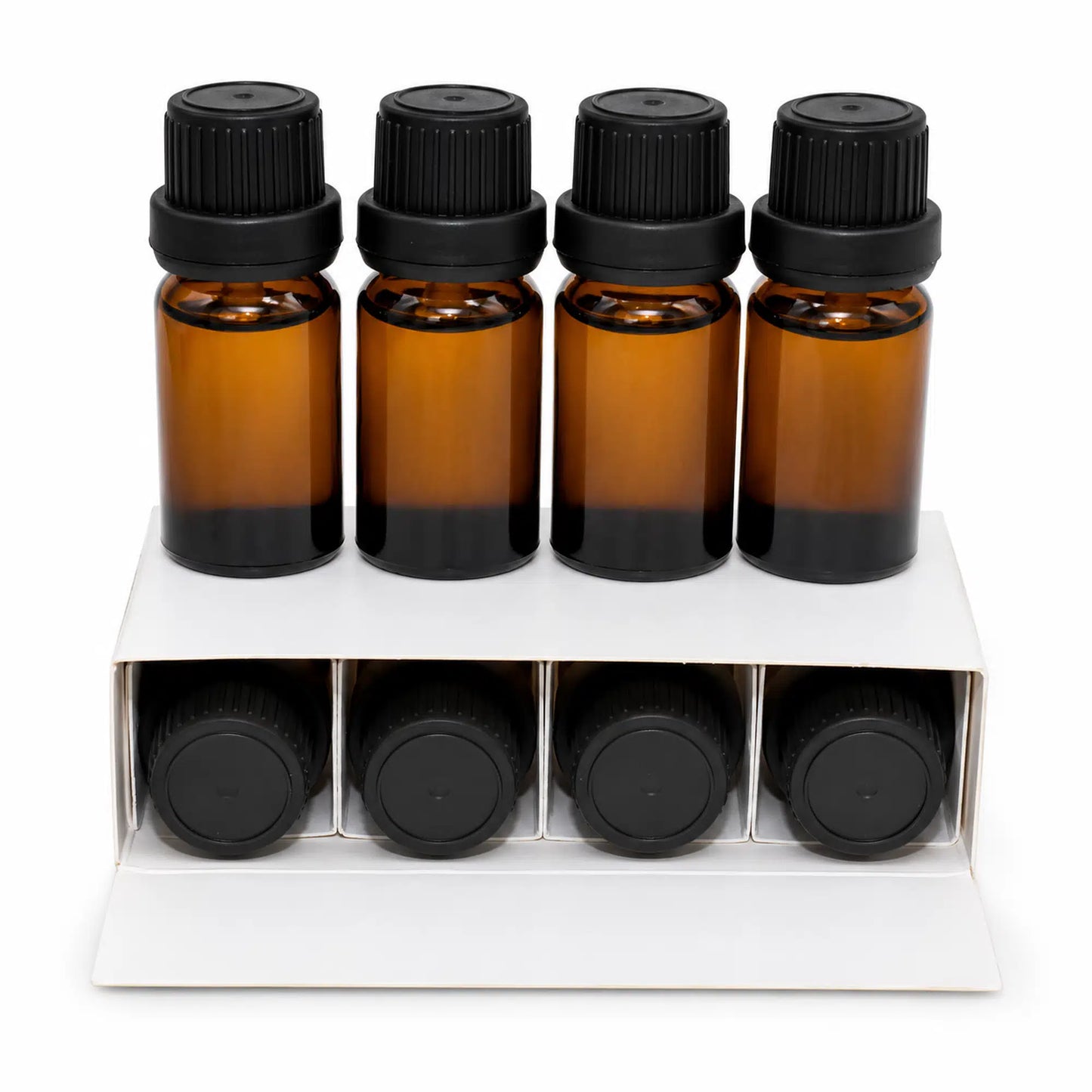 Candle Fragrance Oils assorted bottle sizes display