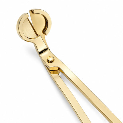 Gold candle scissors with loop handle for wick trimming