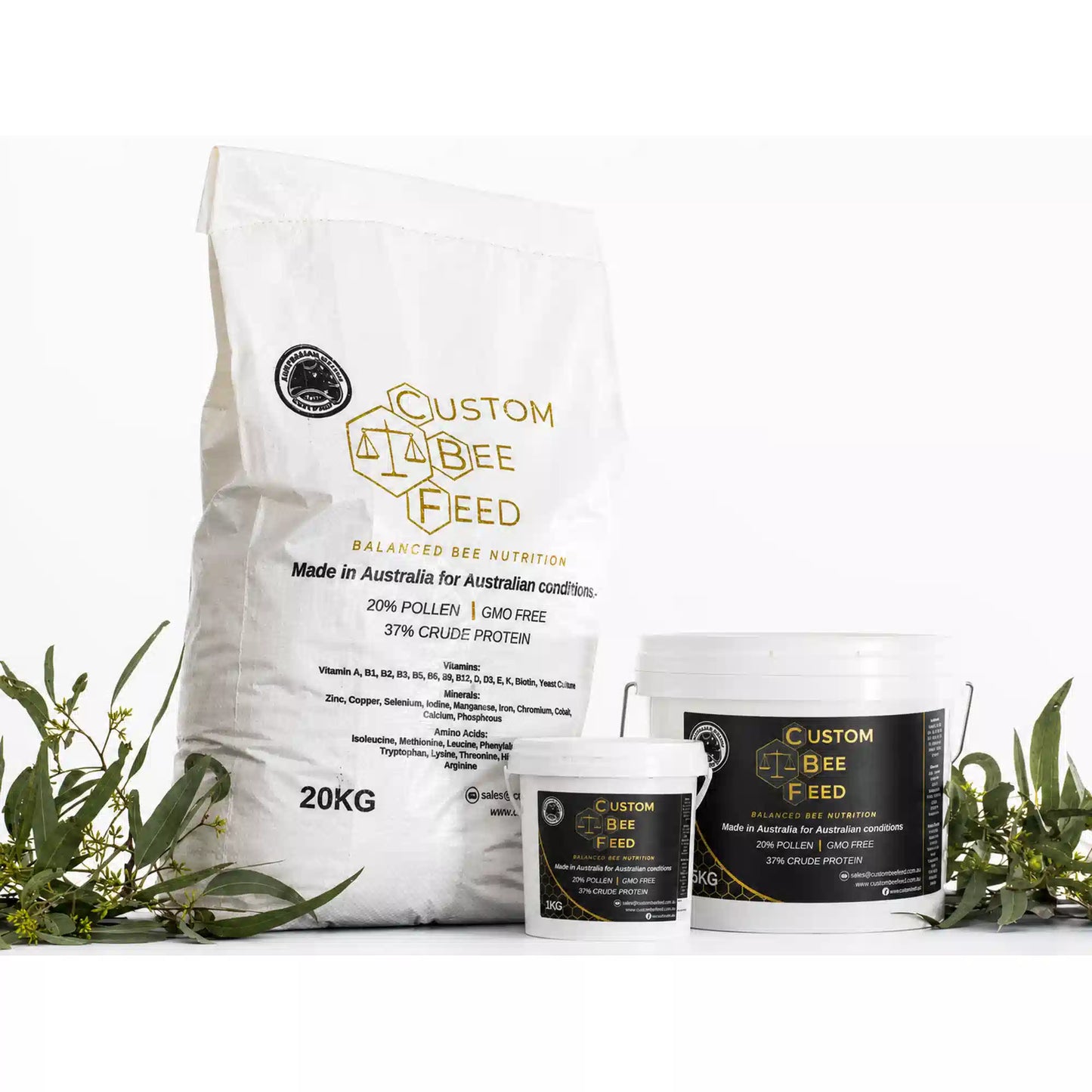 Custom Bee Feed bag with beekeeping equipment