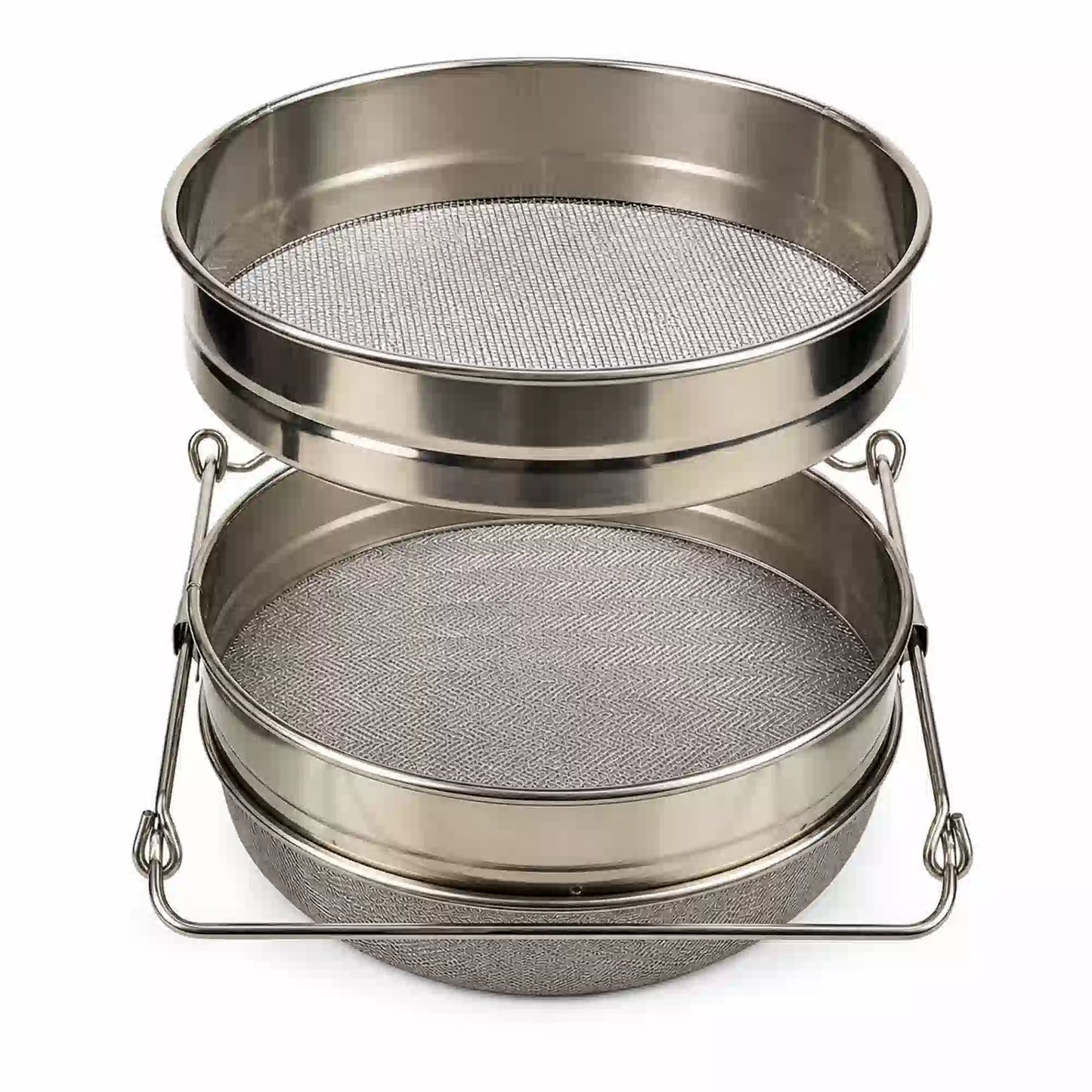 Double Layer Jumbo Size Honey Filter with upper and lower mesh screens