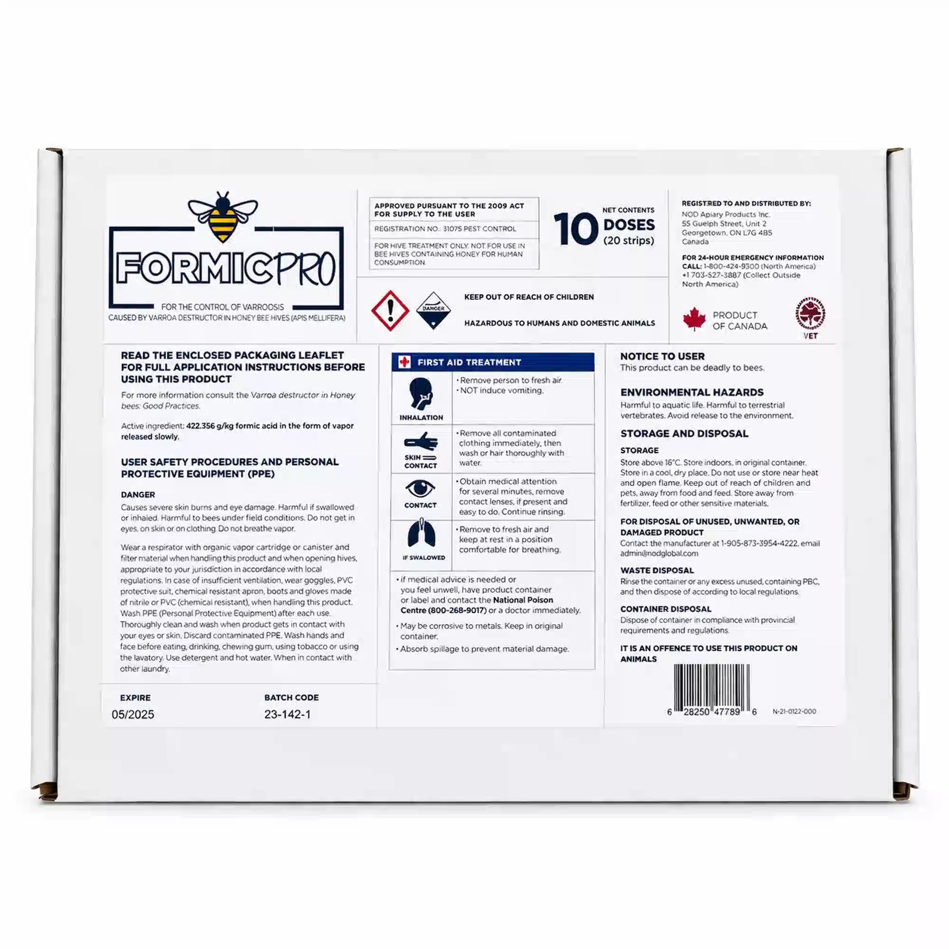 Formic Pro - Organic Varroa Control - (Expiry August 2027) – Detail View