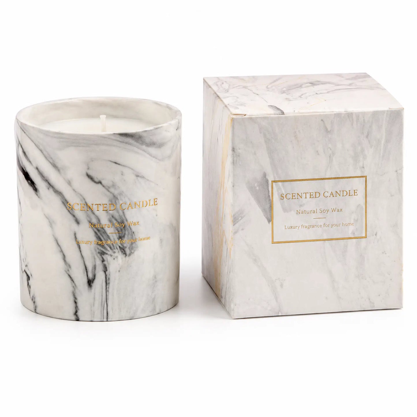 Gray Ceramic Candle with boxing