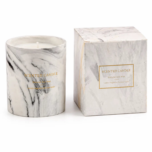 Gray Ceramic Candle with boxing