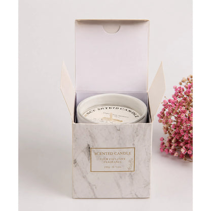 Gray Ceramic Candle Box Opening 