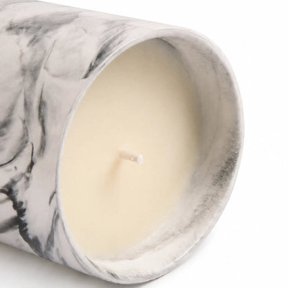 Gray Ceramic Candle side view