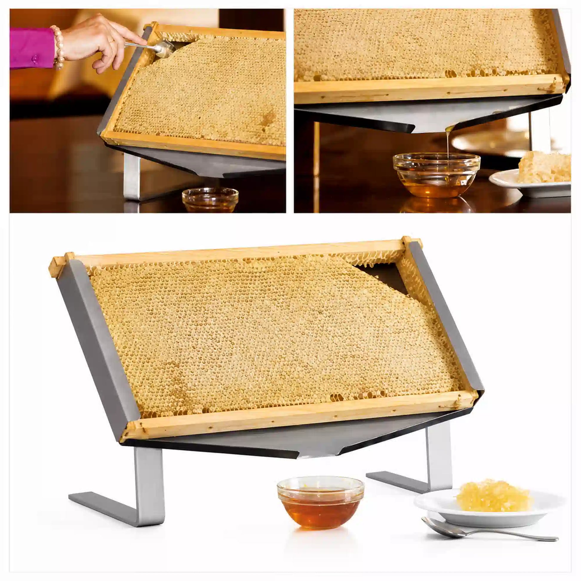 Honey Dispenser Tray with Serving Accessories