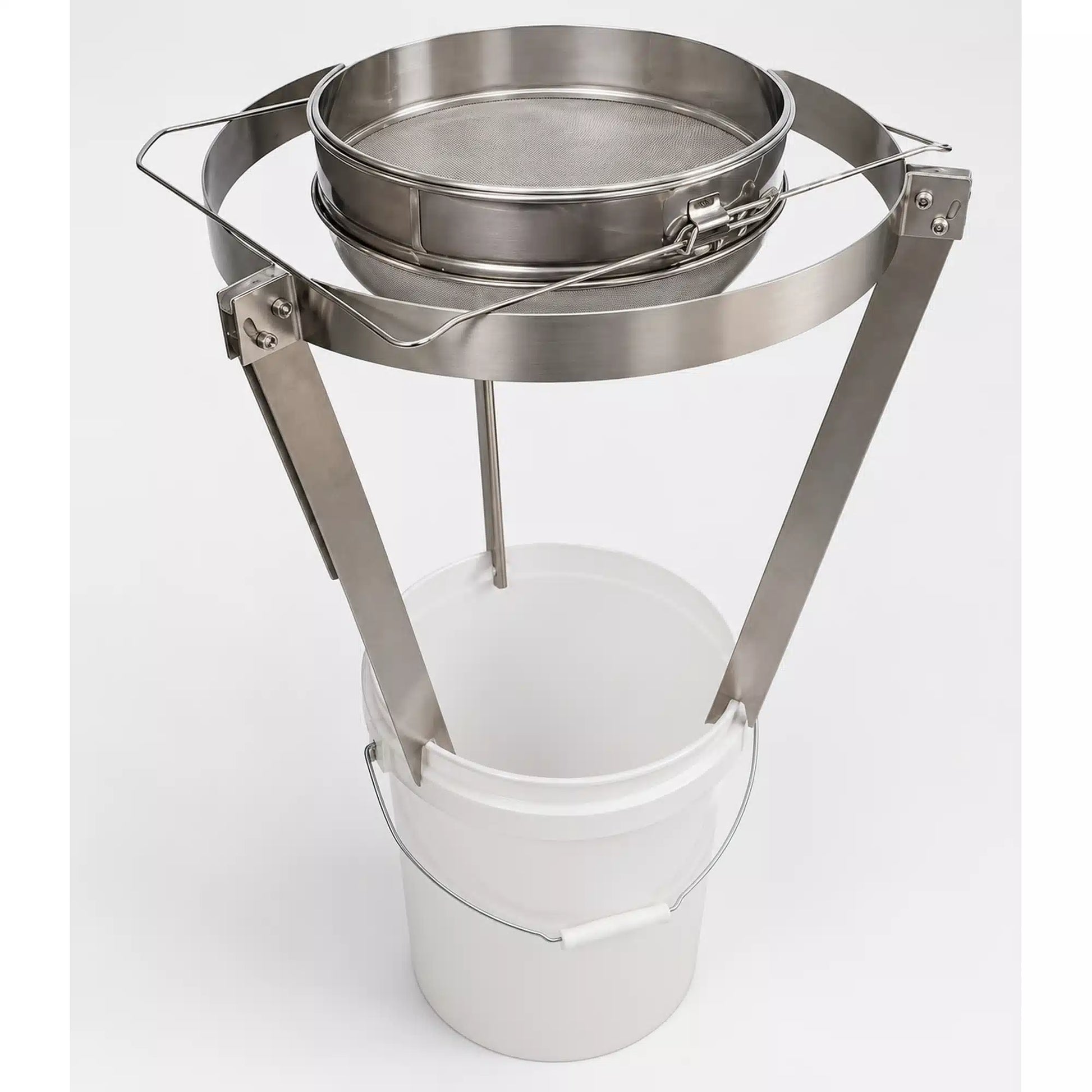 Honey Filter stand 25 cm to 70 cm with double sieve filter and bucket