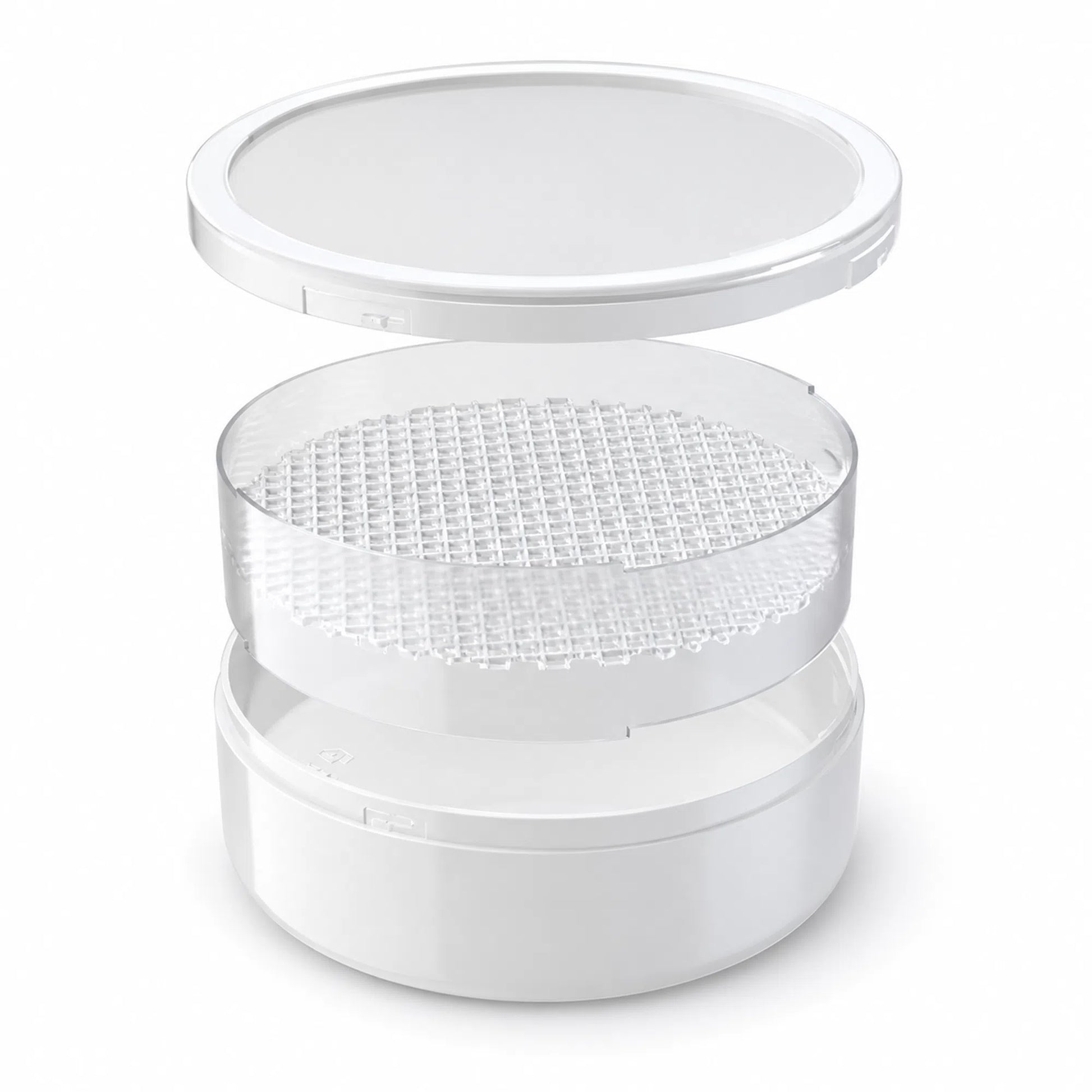 Honeycomb Frames with 8 Round Honeycomb Boxes transparent container stack