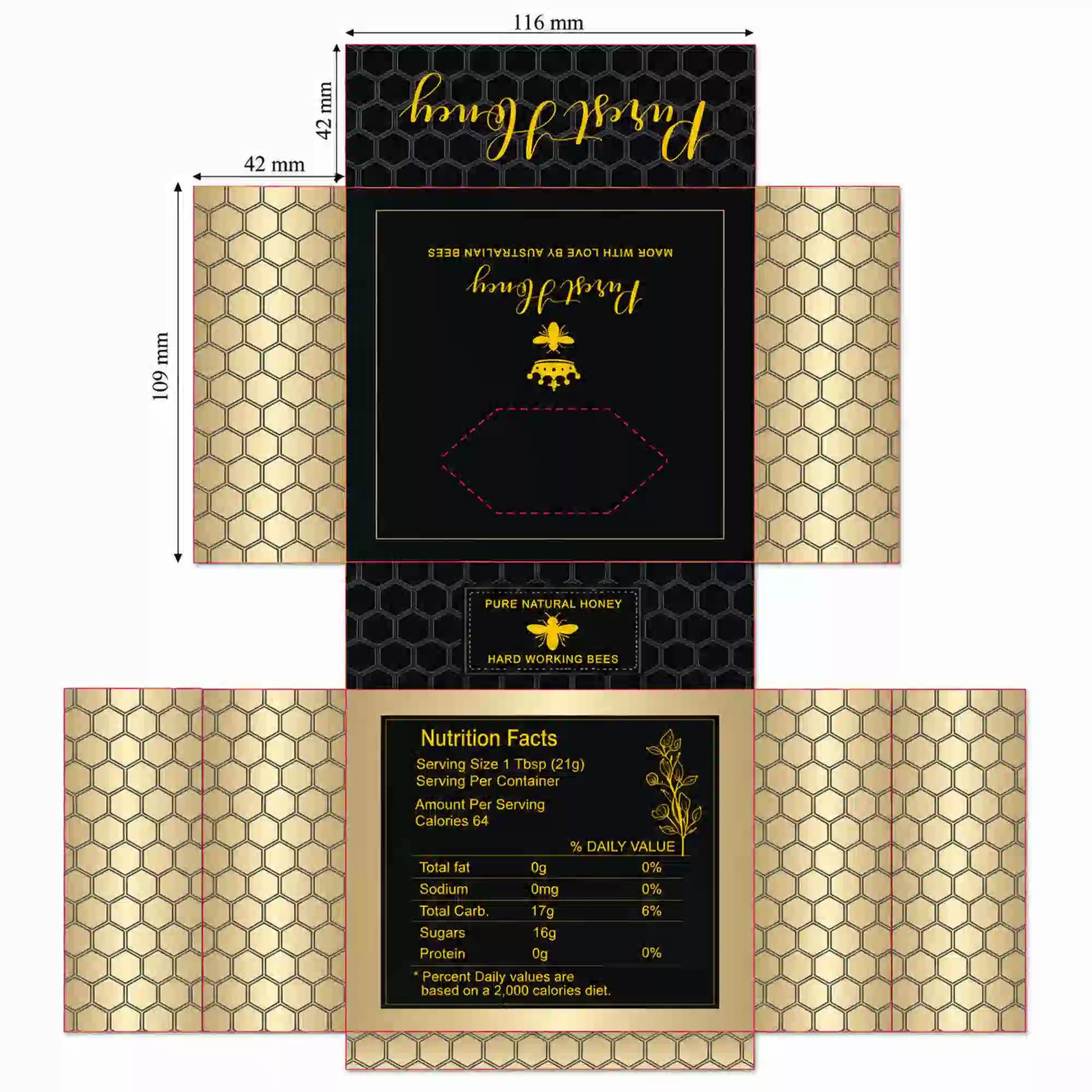 Honeycombs Wooden Frames Innovative Design Set of 8 – Close-Up