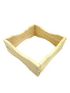 Detailed view of innovative design features on honeycombs wooden frames