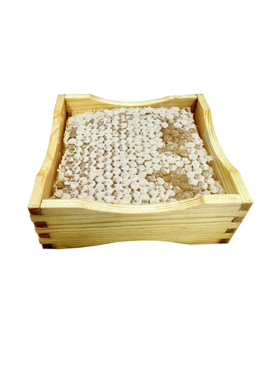 Set of 8 honeycombs wooden frames in use, showcasing their innovative design during application