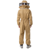 Khaki poly cotton beekeeping suit with round hat