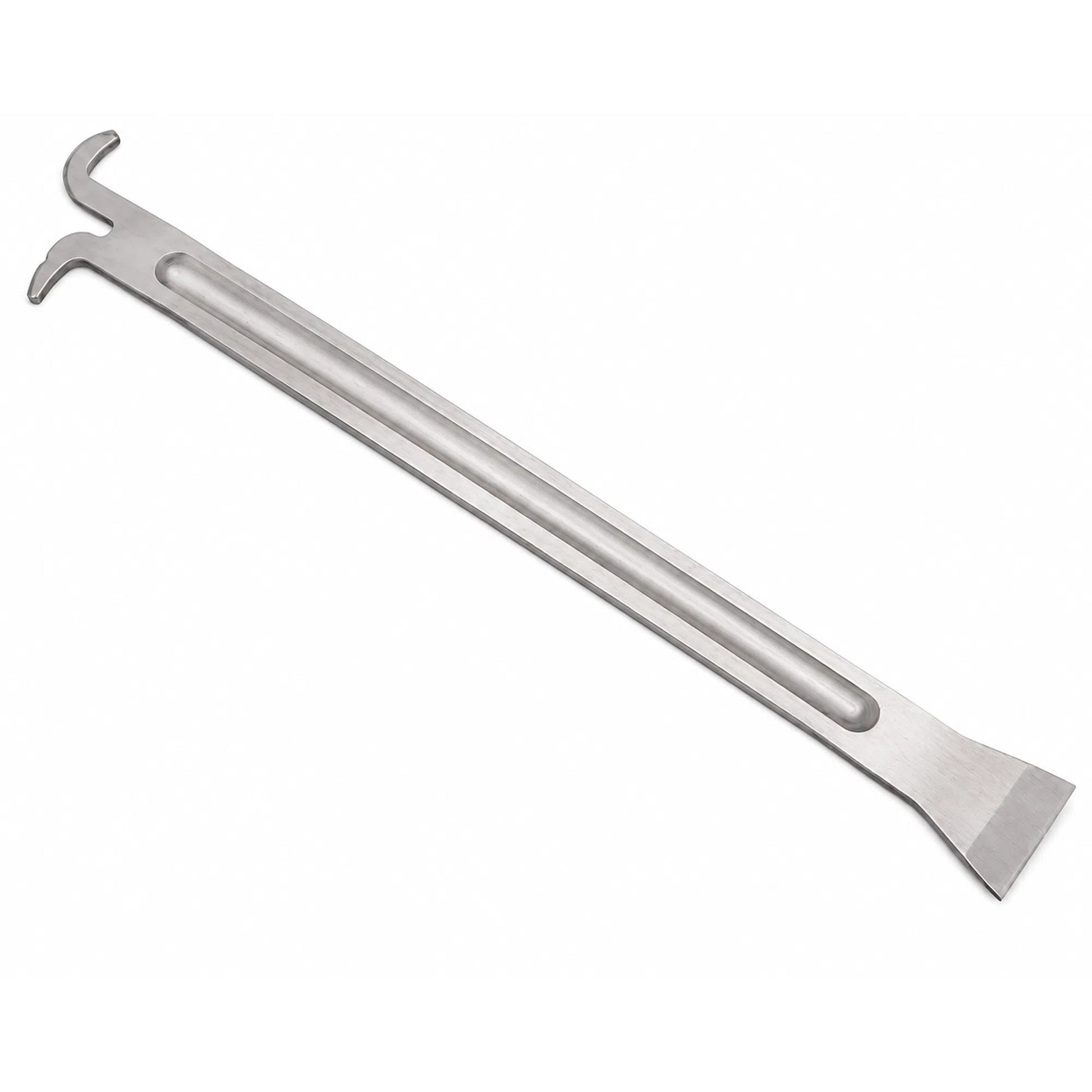 Stainless steel Long J Hive Tool with flat scraper and hooked end