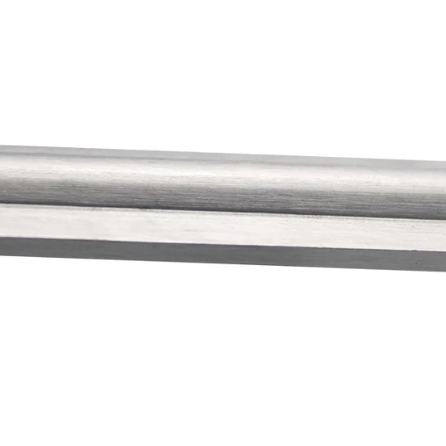 Close-up of stainless steel handle section on Long J Hive Tool
