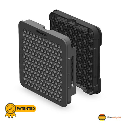 Patented replacement honeycomb cassettes for the Micro Honey Harvester, two units side by side