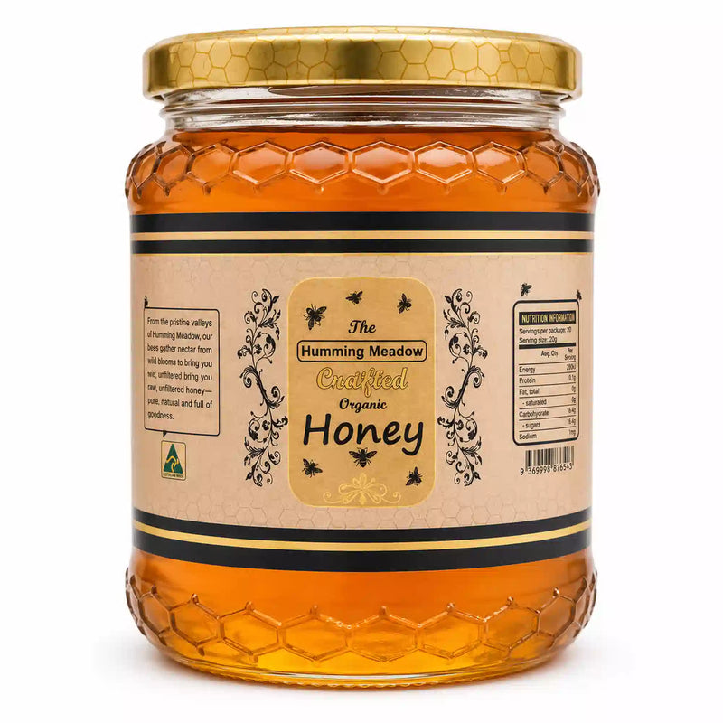 ACO Certified Organic Bloodwood Honey 1/2 kg 375ml jar front view