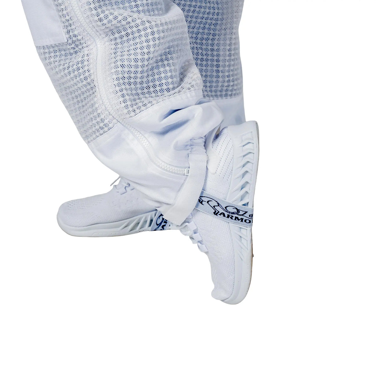  Close up of the integrated boots
