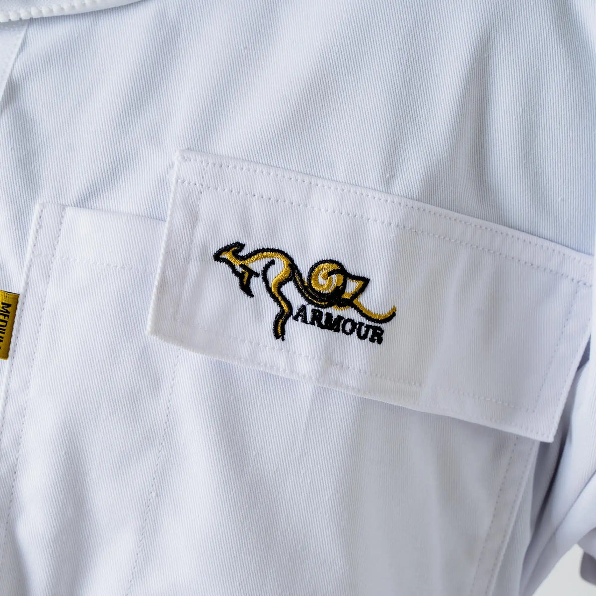  Close up of the OZ ARMOUR logo patch