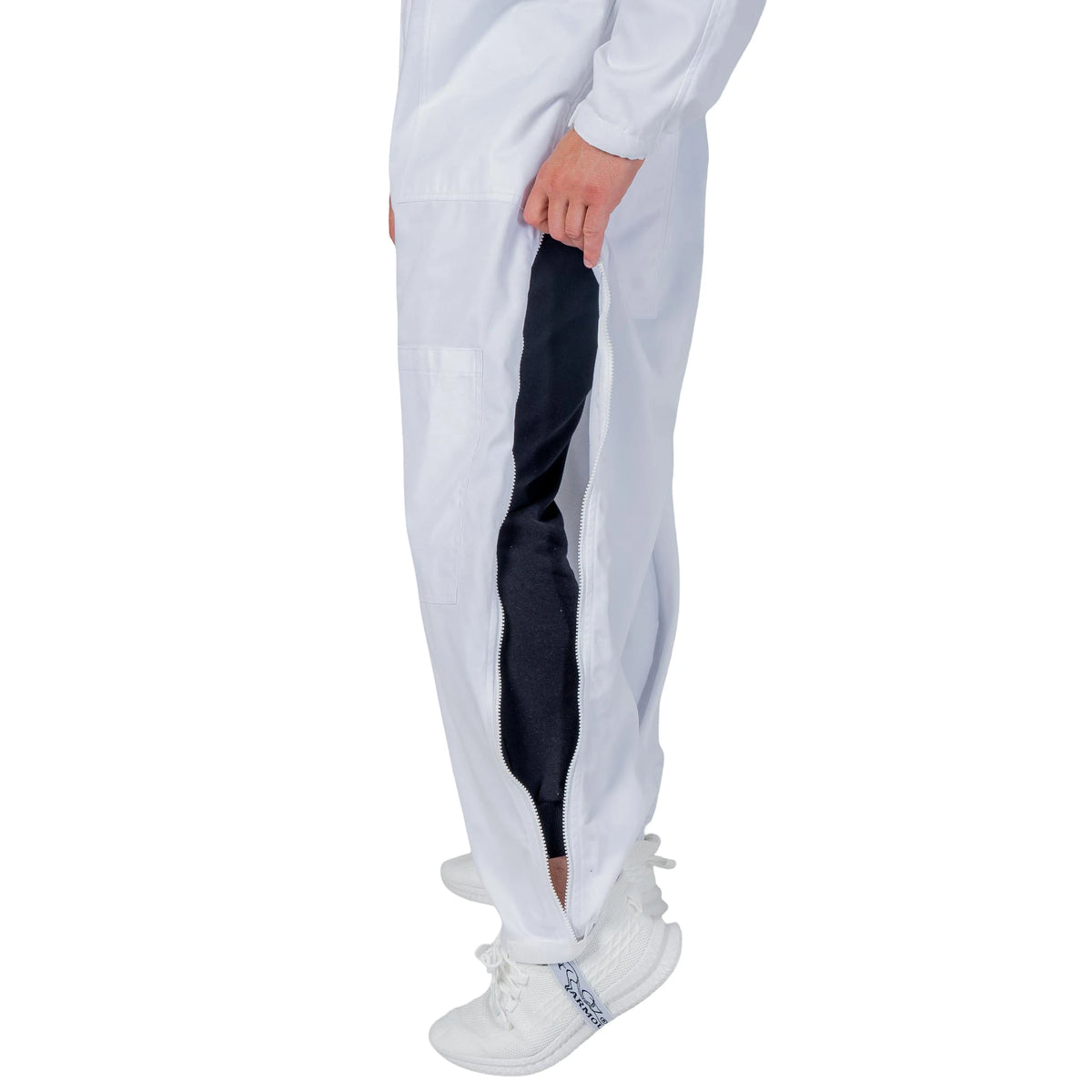 Close up of the side leg zip pocket