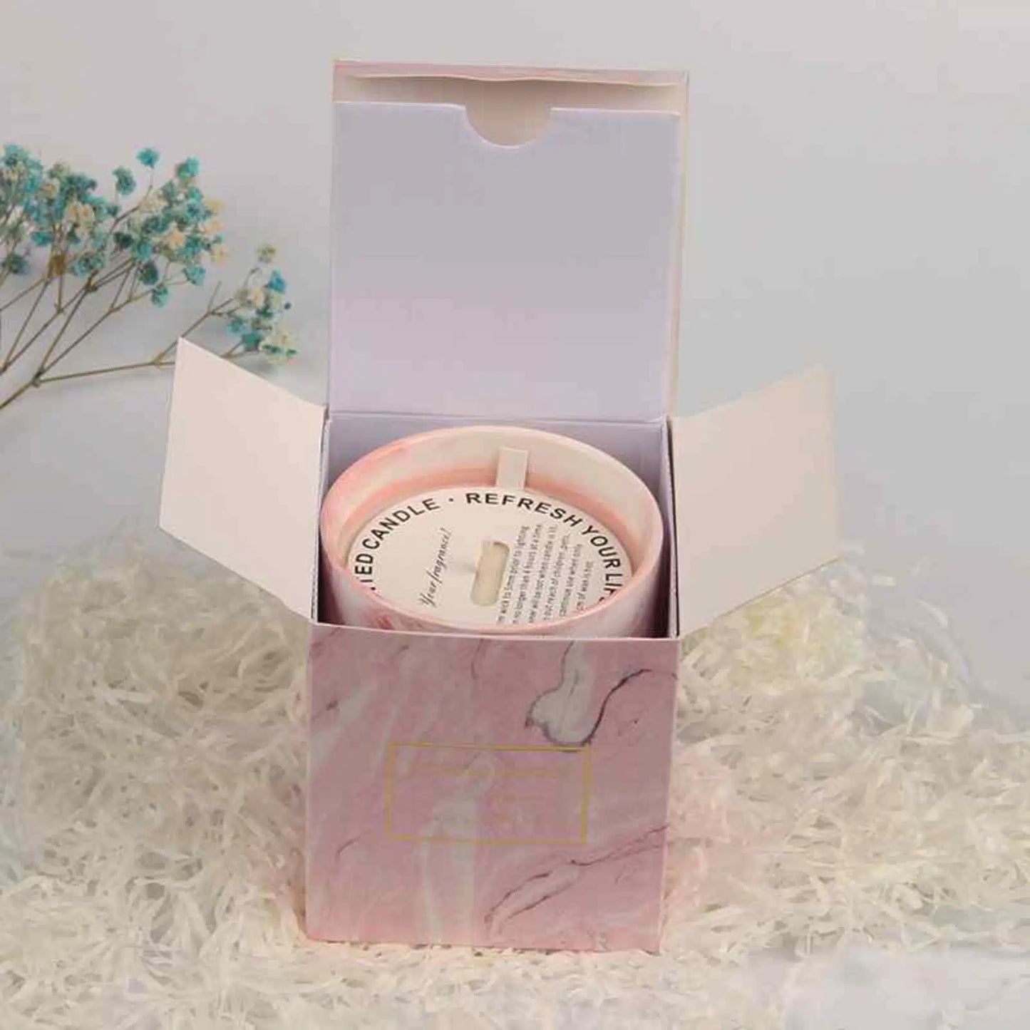 Pink Ceramic Candle unbox
