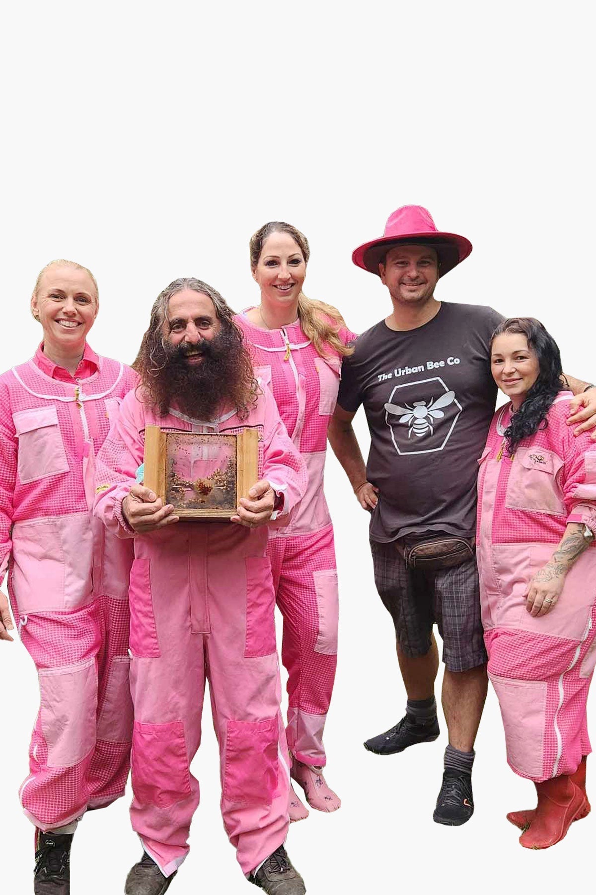 Grpou photo PINK OZ ARMOUR 3 Layer Mesh Ventilated Beekeeping Suit with round hat