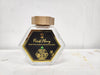 Premium Organic Hexagon Honey Label in Black