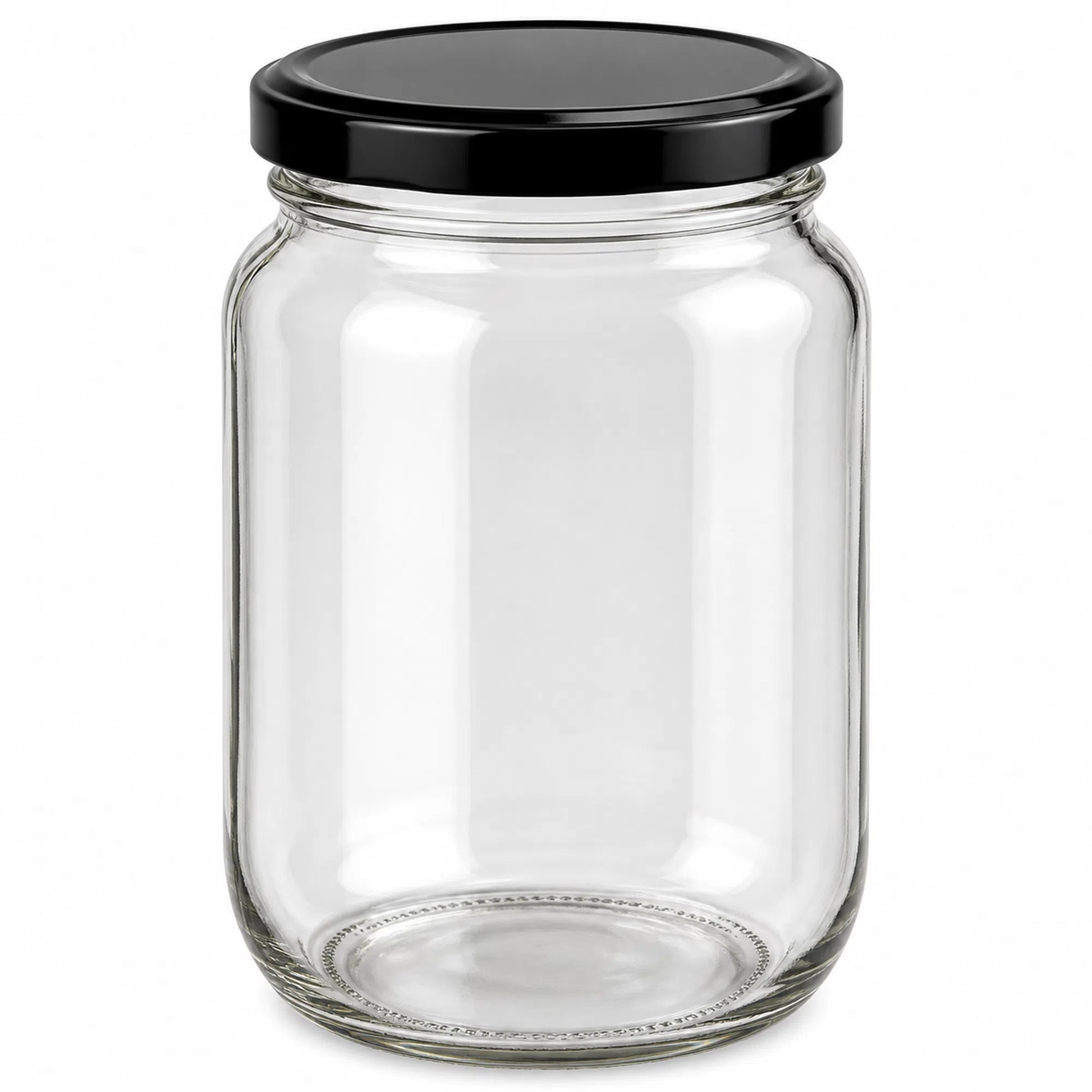 750 ml/1 kg  Round Glass Jars Honey Containers Black Lids
