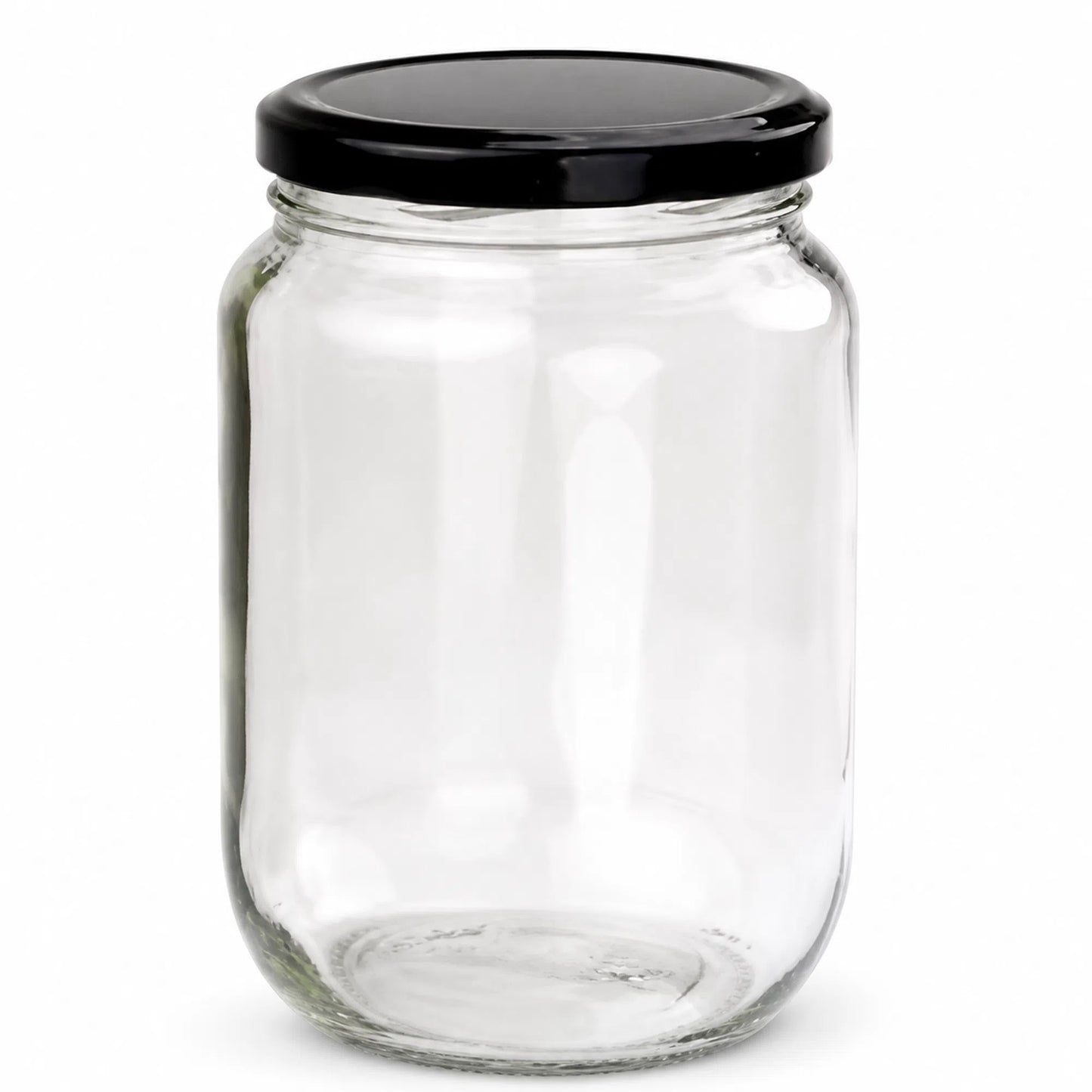 Round Glass Jars Honey Containers Black Lids