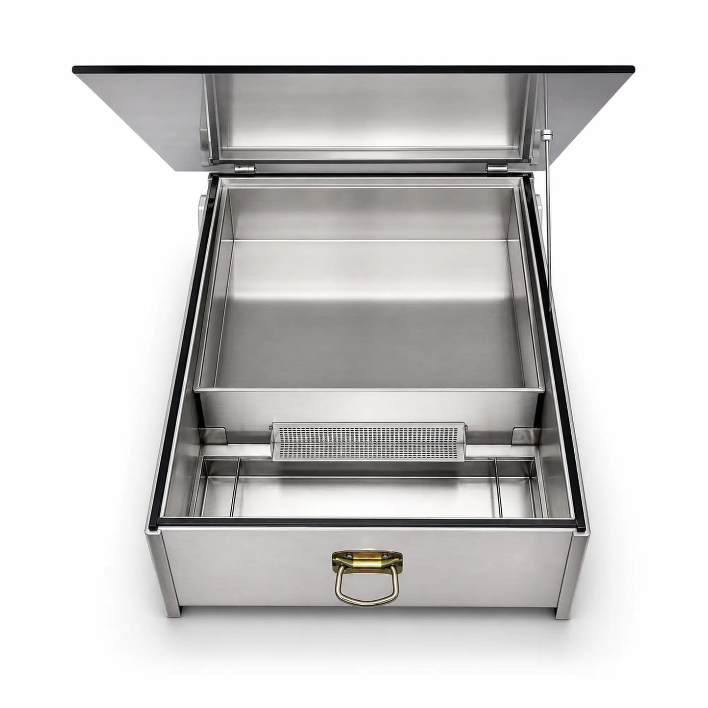 Open solar wax melter showing inner melting tray