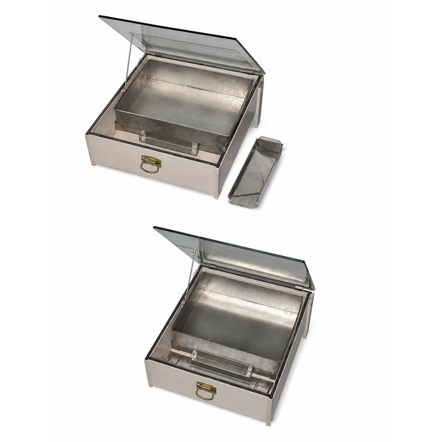 Compact stainless steel solar wax melter product view