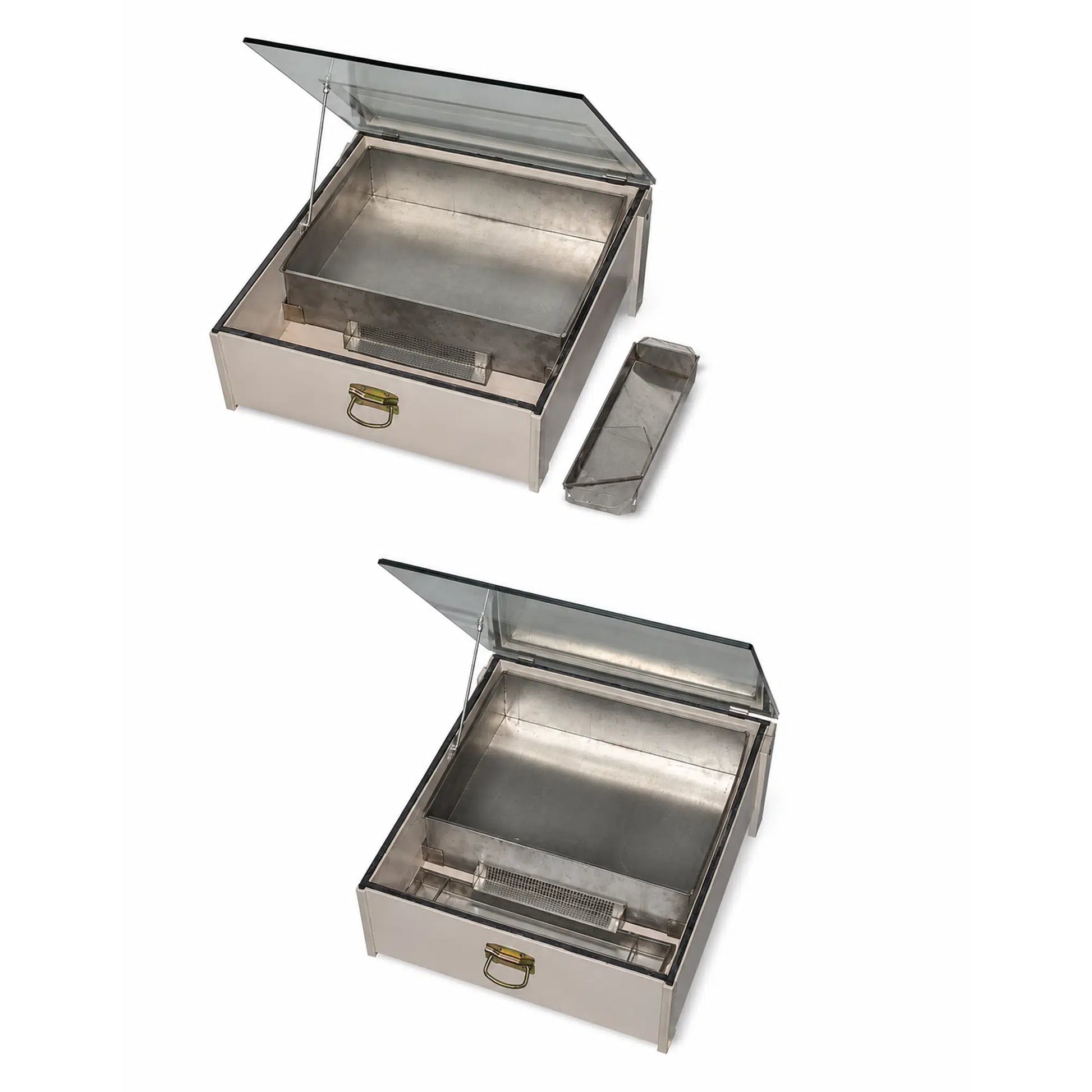 Compact stainless steel solar wax melter product view