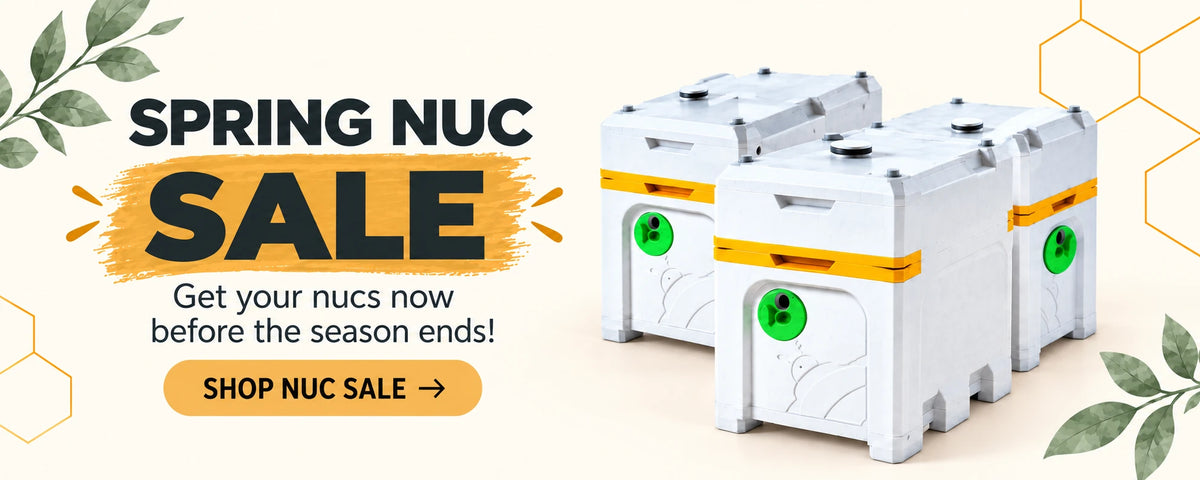 Spring Nuc Sale mobile banner - nucleus hive boxes, shop before season ends
