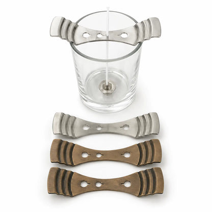 Metal wick holder set with stand for candle making