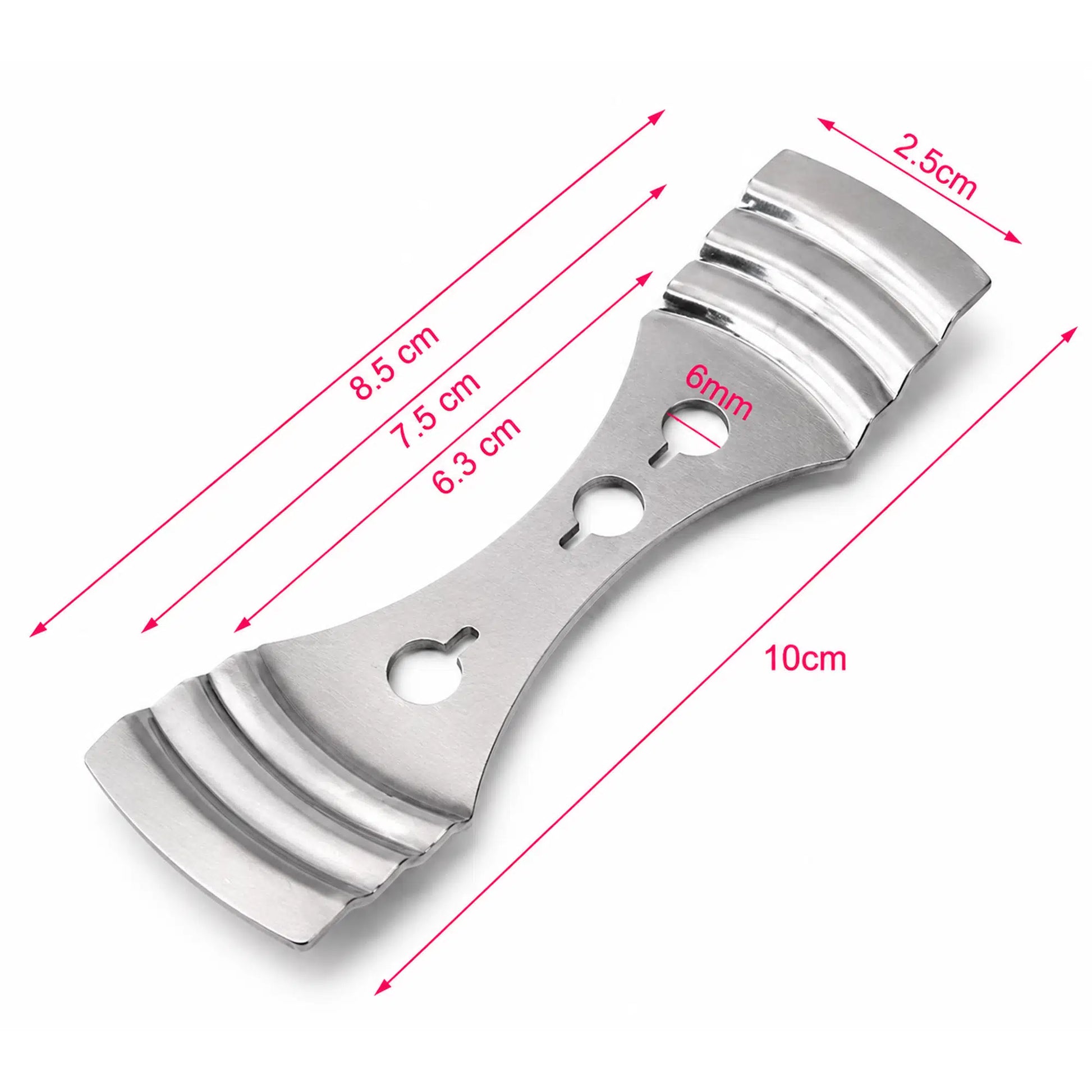 Stainless steel wick holders arranged in a flat lay