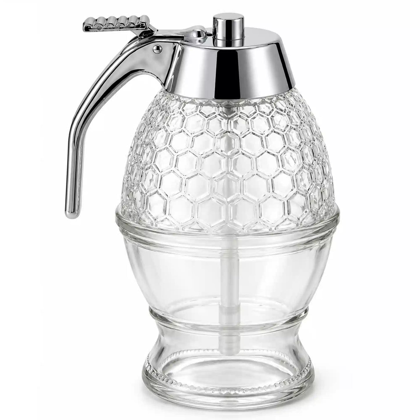 Stylish Honey Dispenser Pot | Beehive Design with Flow Control ( Honeycomb Pattern )