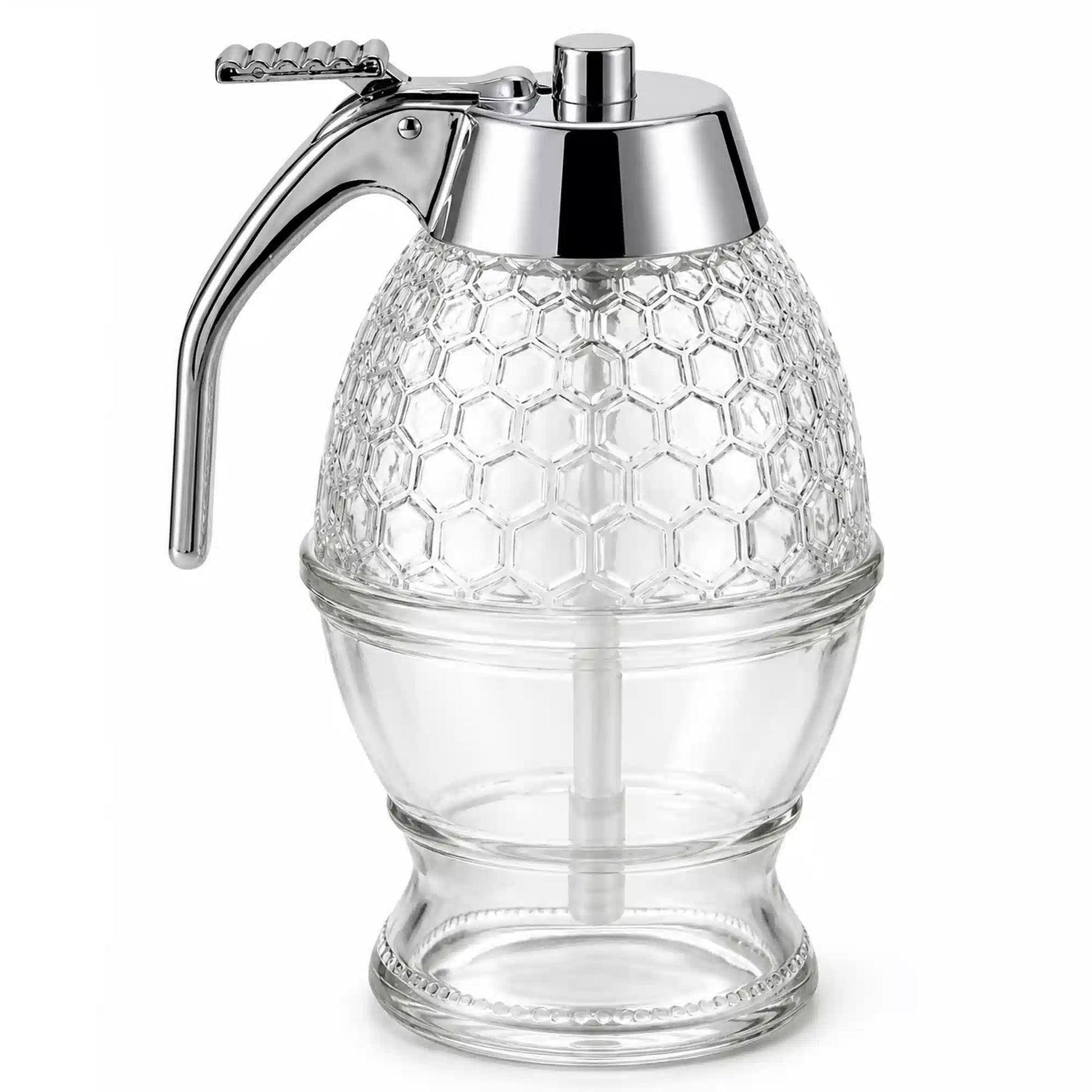 Stylish Honey Dispenser Pot | Beehive Design with Flow Control ( Honeycomb Pattern )