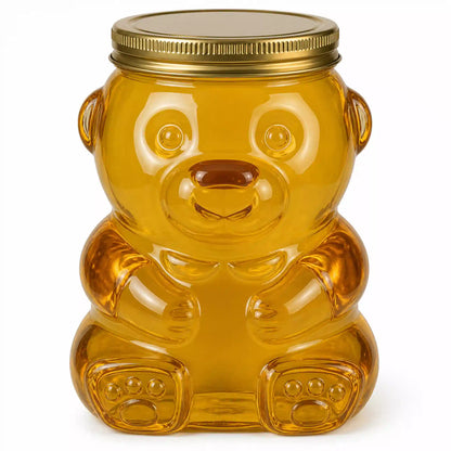3x Teddy Bear Glass Jars 500 Grams,Beekeeping,beekeeping gear,oz armour