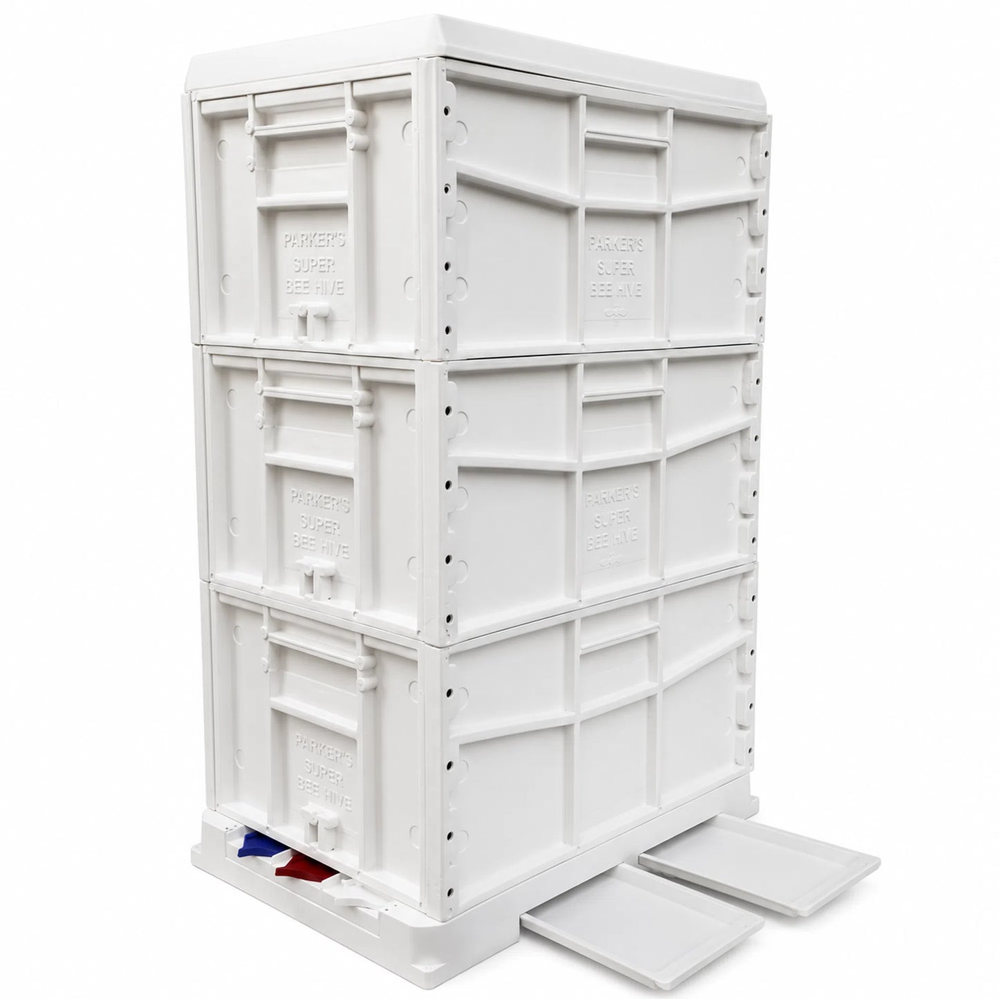 AUSTRALIAN MADE BEEHIVE WITH MESH BOTTOM BOARD side view