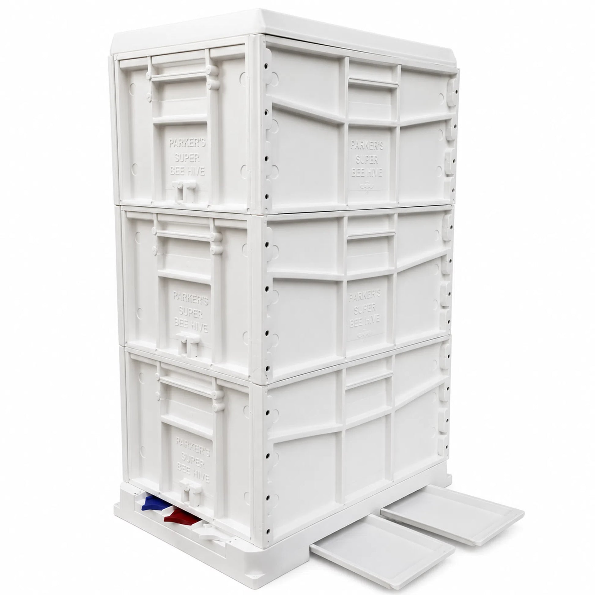 AUSTRALIAN MADE BEEHIVE WITH MESH BOTTOM BOARD side view